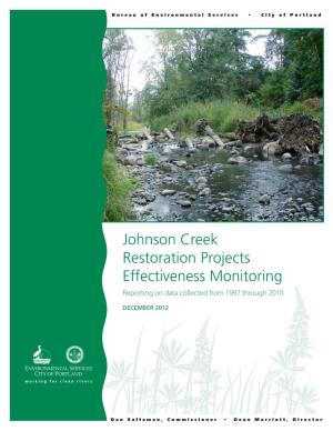 Johnson Creek Restoration Project Effectiveness Monitoring