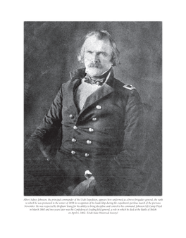 Albert Sidney Johnston, the Principal Commander of the Utah Expedition