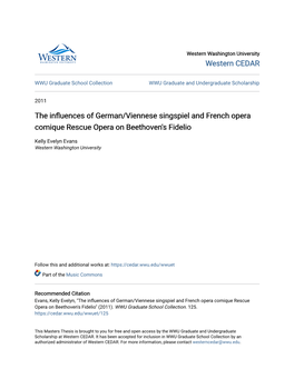 The Influences of German/Viennese Singspiel and French Opera