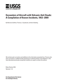 (2010) Encounters of Aircraft with Volcanic Ash Clouds: a Compilation