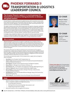 Phoenix Forward Transportation & Logistics Leadership Council