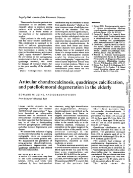 Articular Chondrocalcinosis, Quadriceps Calcification, by Copyright