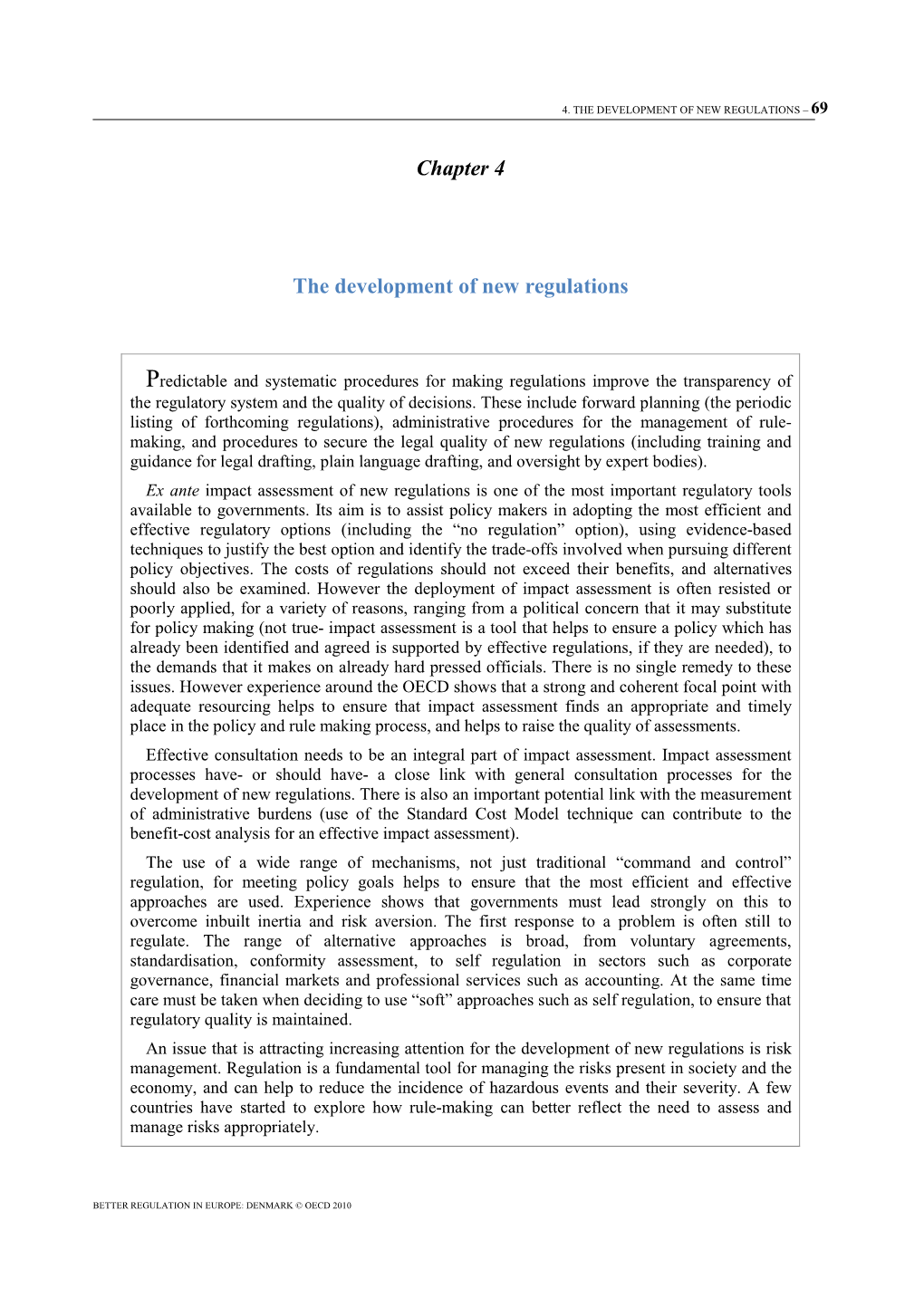 Chapter 4 the Development of New Regulations