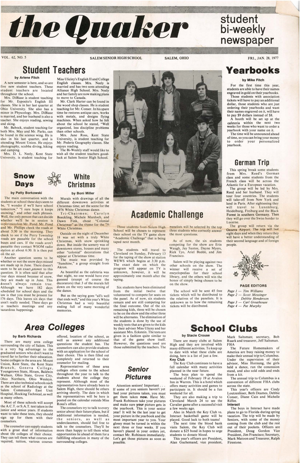 Student Bi-Weekly Newspaper