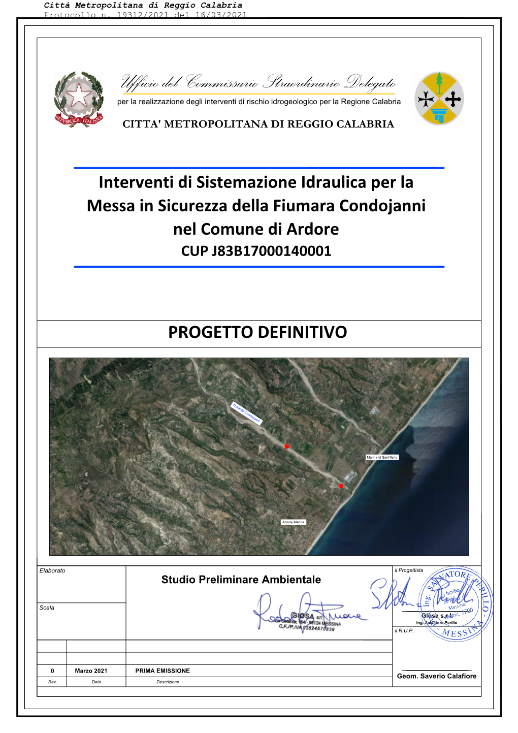 Ufficio Del Commissario Straordinario Delegato Per La Realizzazione Degli Interventi Di Rischio Idrogeologico Per La Regione Calabria