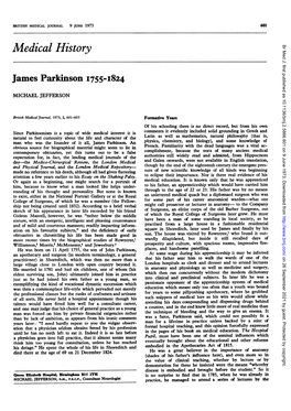 James Parkinson 1755-I824