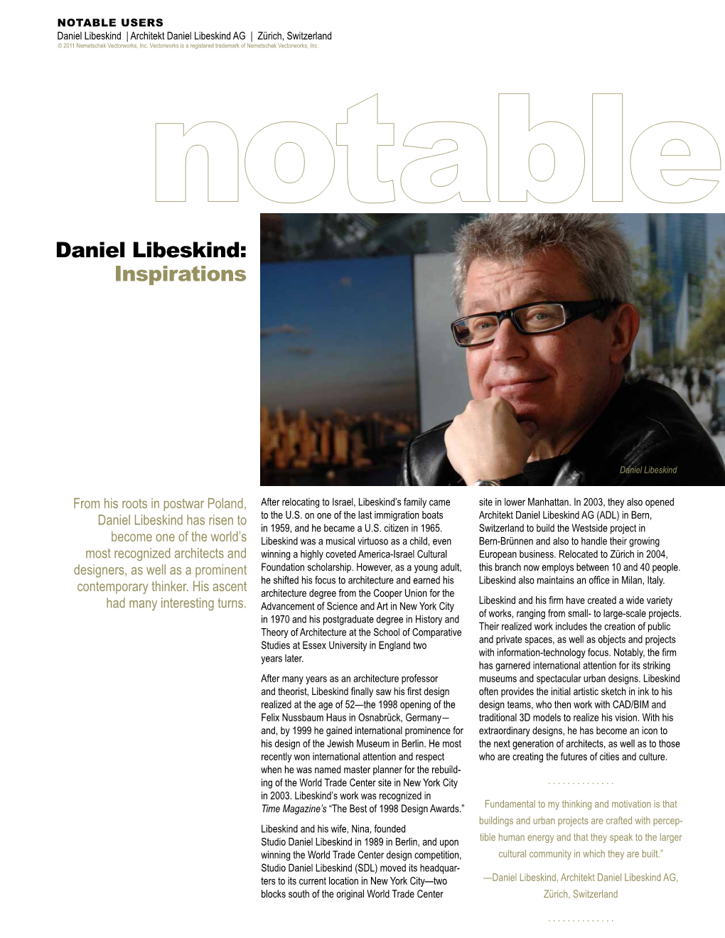 Daniel Libeskind: Inspirations