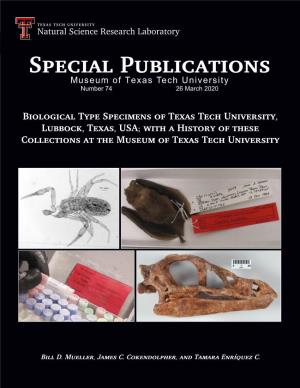 Special Publications Museum of Texas Tech University Number Xx74 26Xx Marchxxxx 20202010