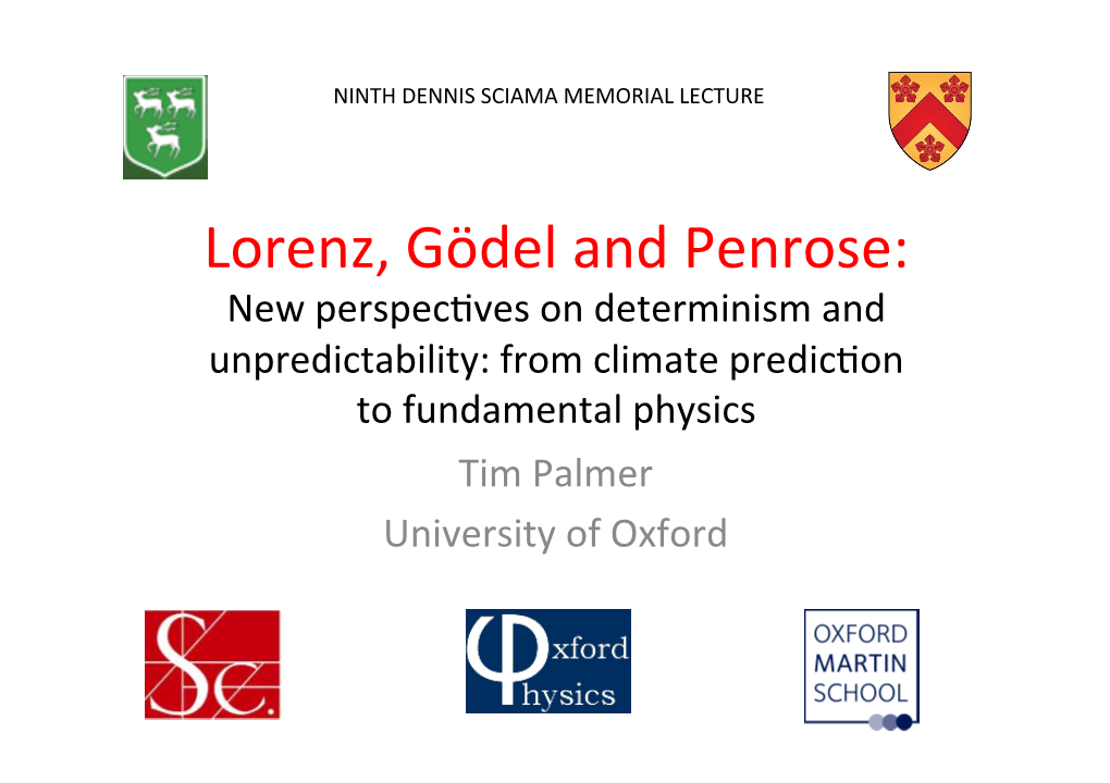 Lorenz, Gödel and Penrose