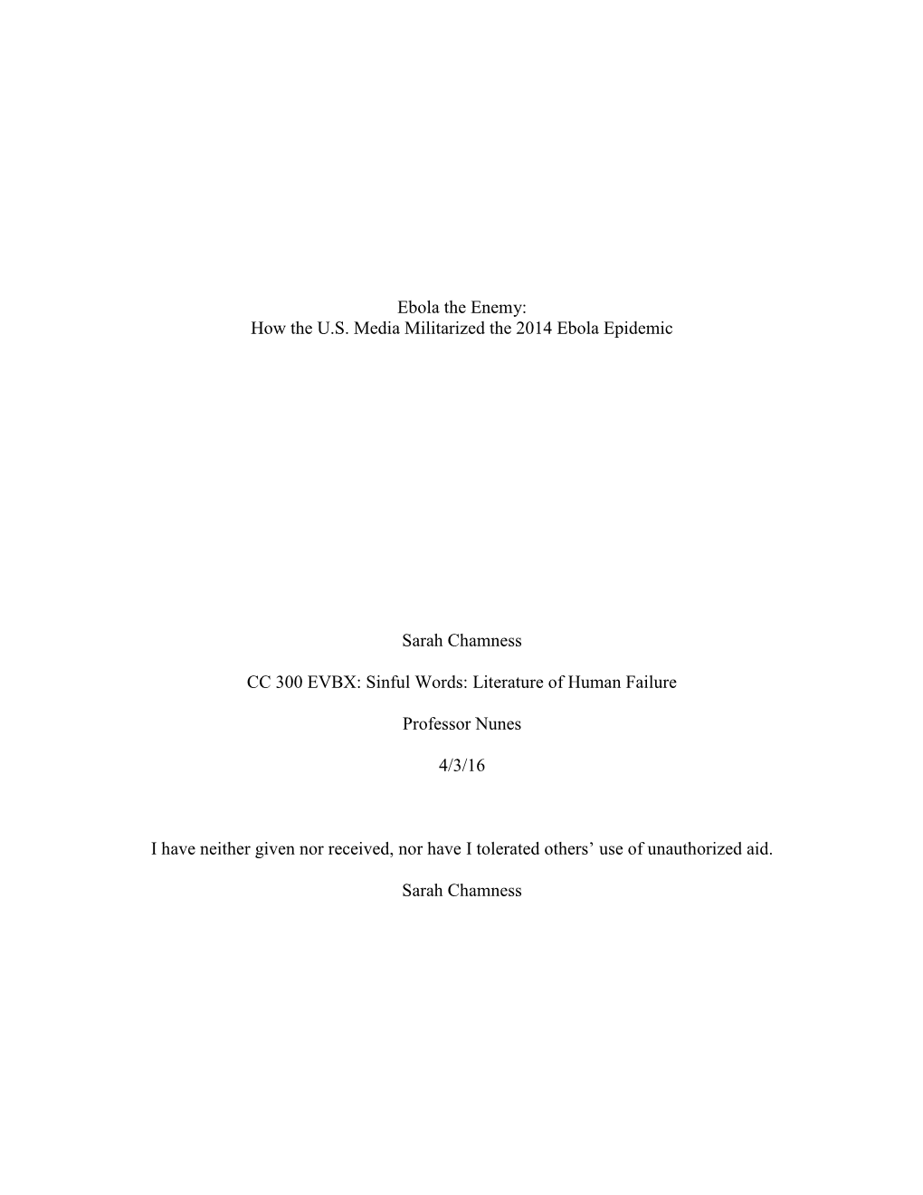 How the US Media Militarized the 2014 Ebola Epidemic