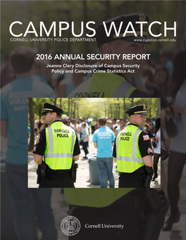 2016 ANNUAL SECURITY REPORT Jeanne Clery Disclosure of Campus Security Policy and Campus Crime Statistics Act