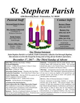 St Stephen Sunday Bulletin