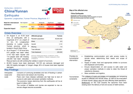 China/Yunnan Map of the Affected Area