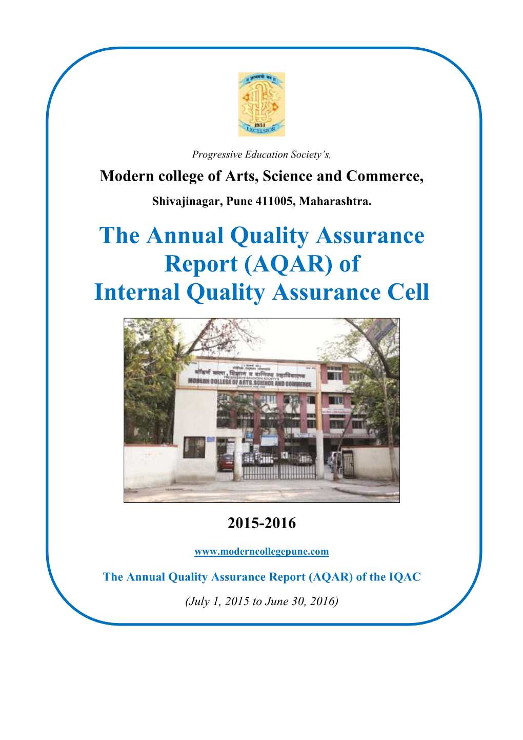 (AQAR) of Internal Quality Assurance Cell