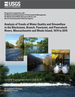 Analysis of Trends of Water Quality and Streamflow in the Blackstone, Branch, Pawtuxet, and Pawcatuck Rivers, Massachusetts and Rhode Island, 1979 to 2015