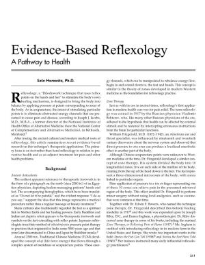 Evidence-Based Reflexology a Pathway to Health