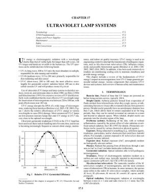 Ultraviolet Lamp Systems