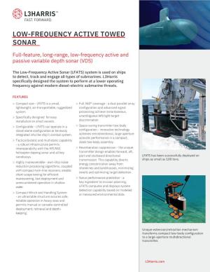 Low-Frequency Active Towed Sonar