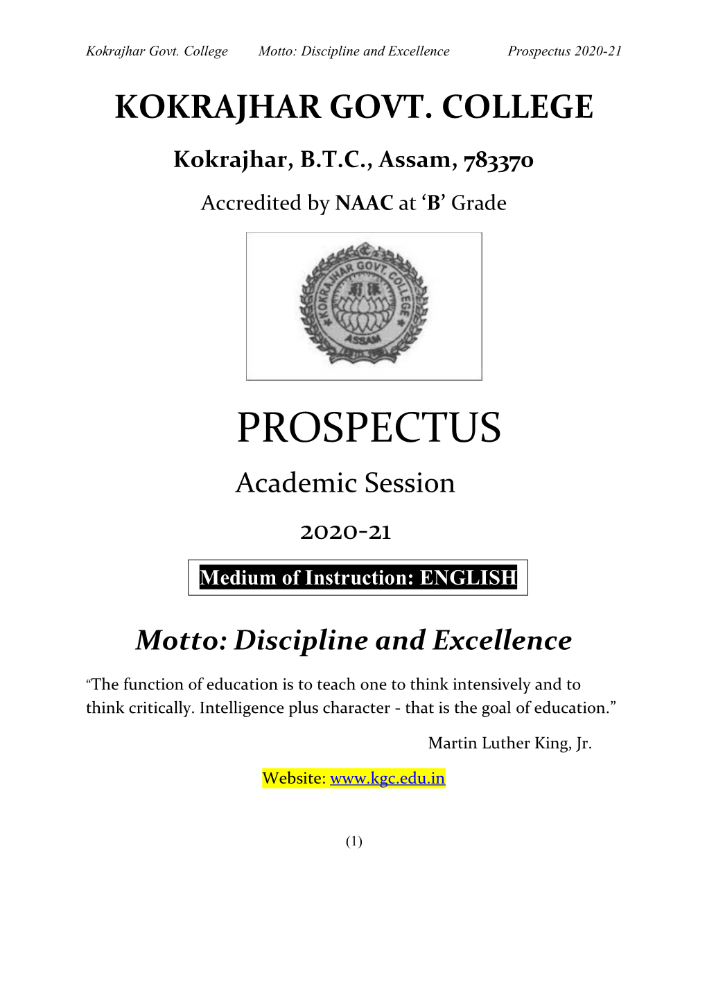 Prospectus 2020-21