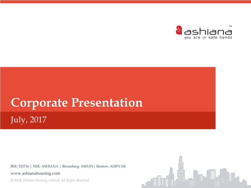 Corporate Presentation July, 2017