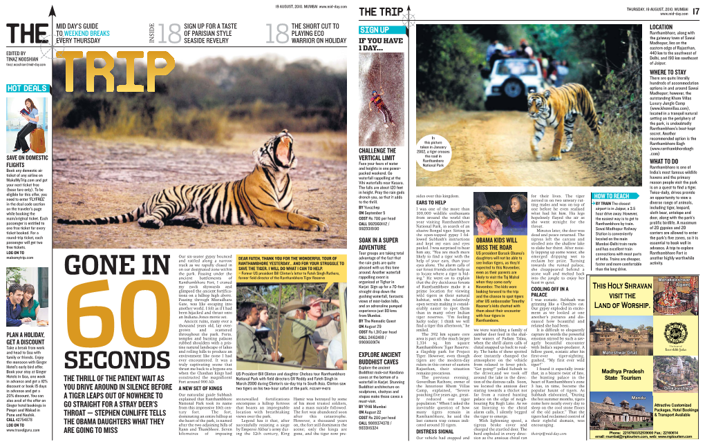 Mid Day – Ranthambhore NP