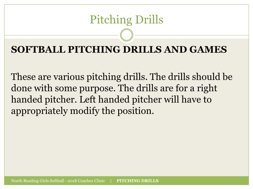 Skills: Pitching