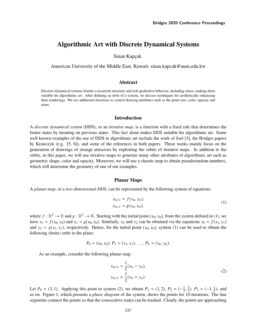 Algorithmic Art with Discrete Dynamical Systems