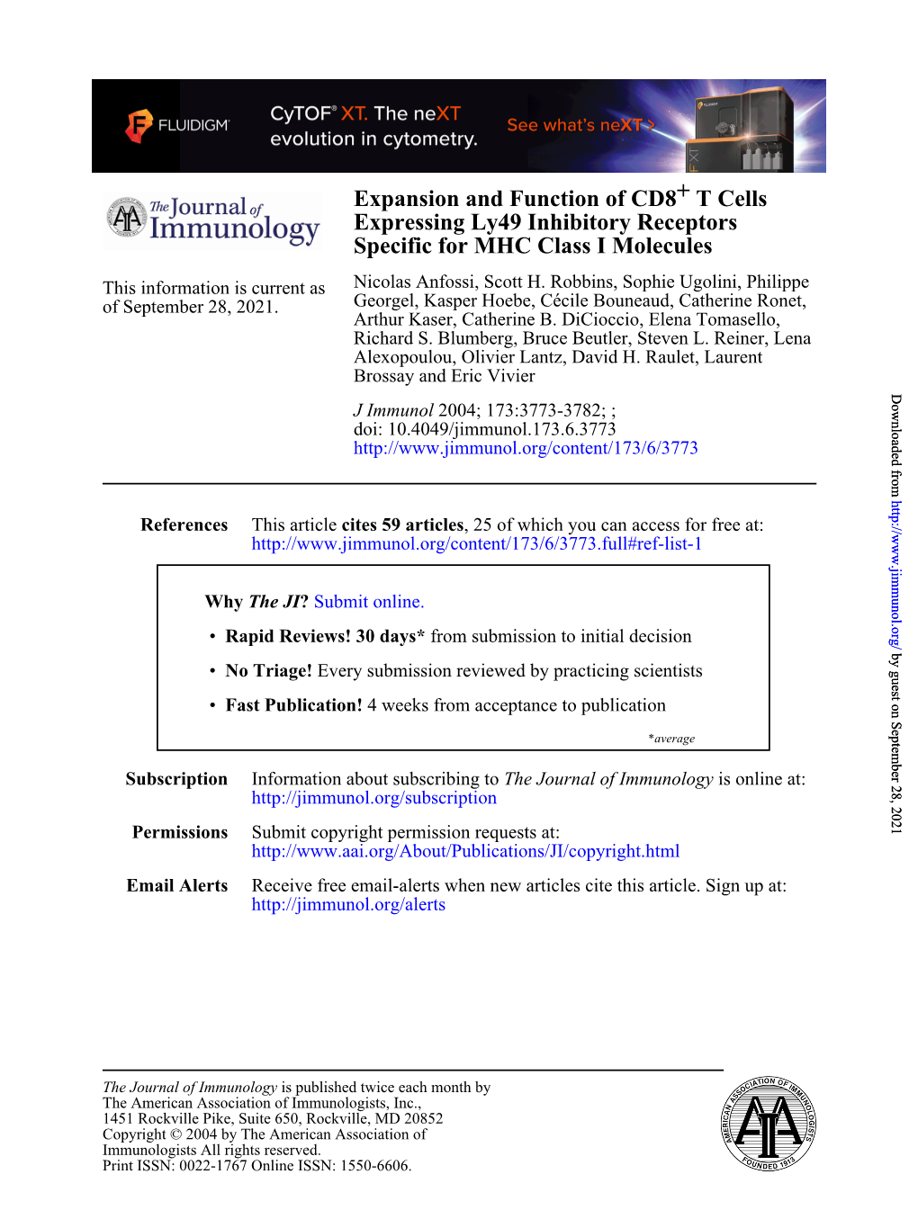 Specific for MHC Class I Molecules Expressing Ly49 Inhibitory