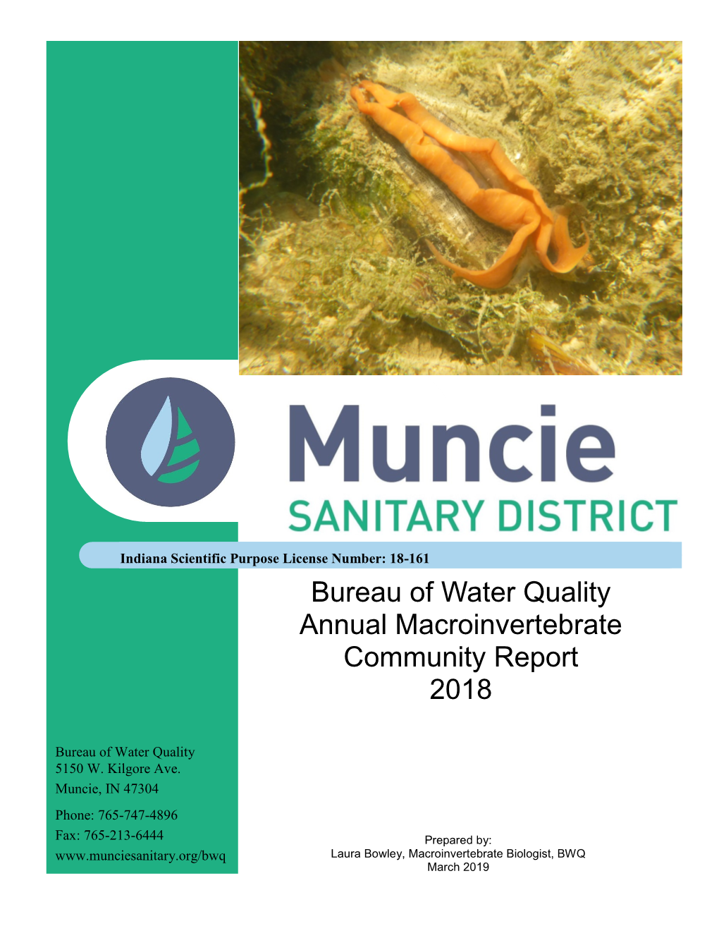 Bureau of Water Quality Annual Macroinvertebrate Community Report 2018