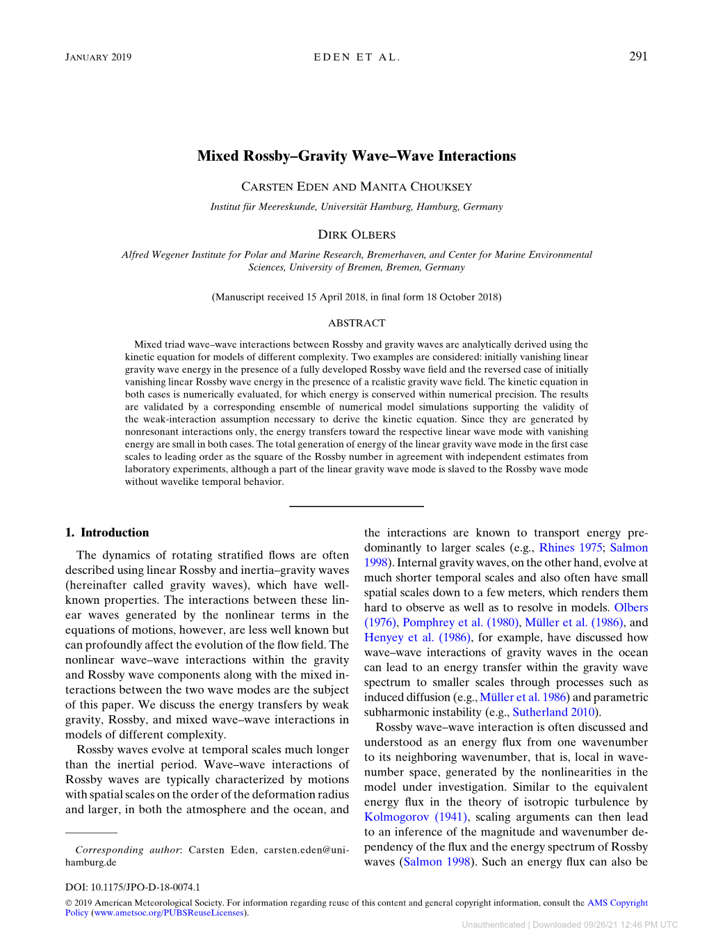 Mixed Rossby–Gravity Wave–Wave Interactions