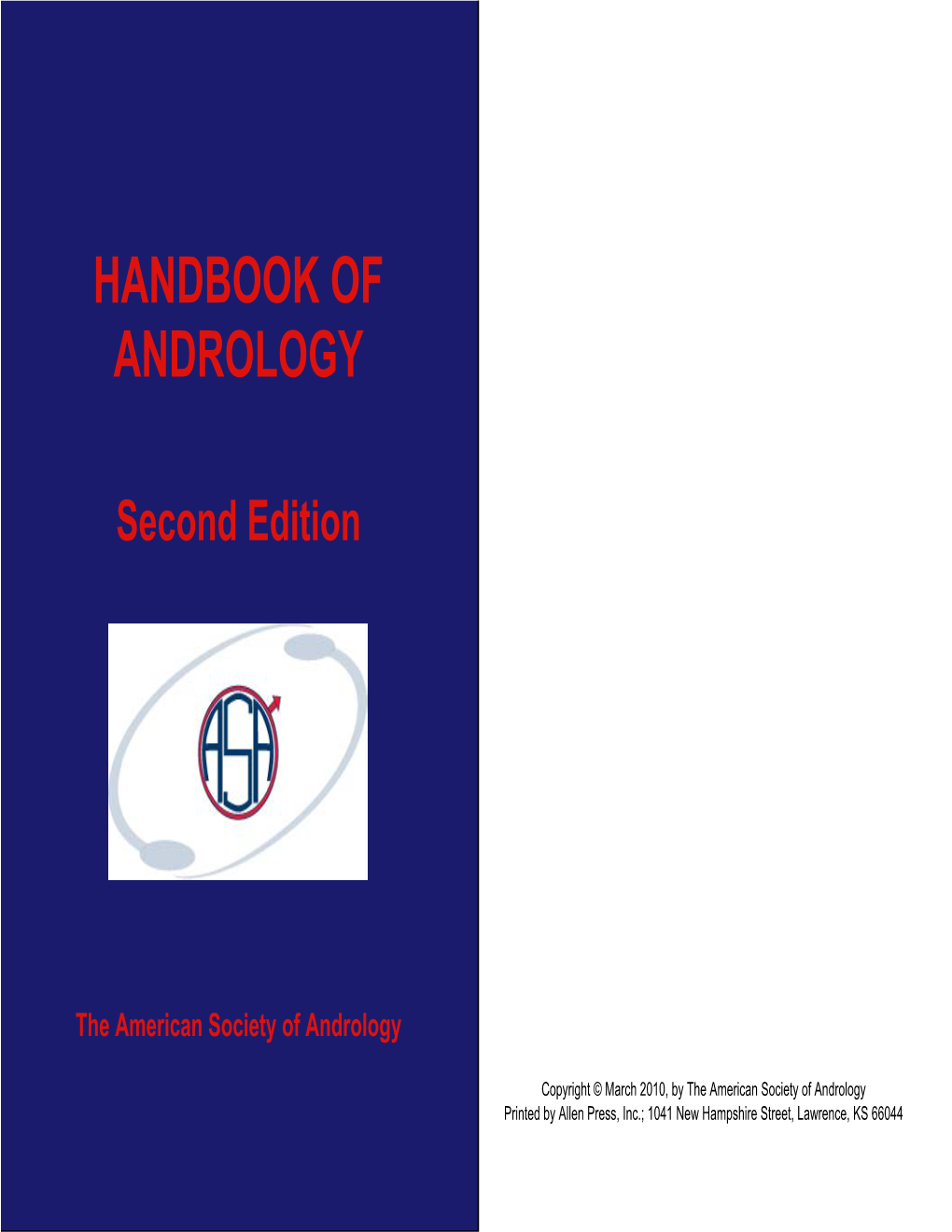 Handbook of Andrology
