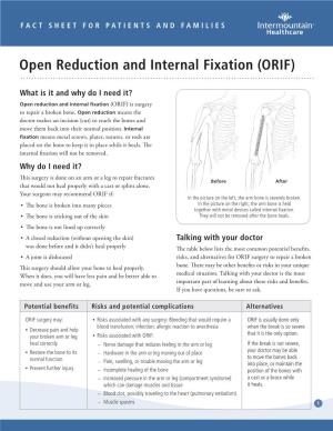 Open Reduction and Internal Fixation (ORIF)
