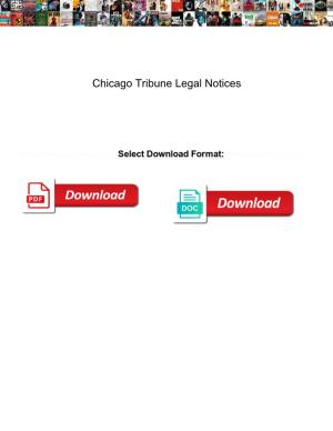 Chicago Tribune Legal Notices