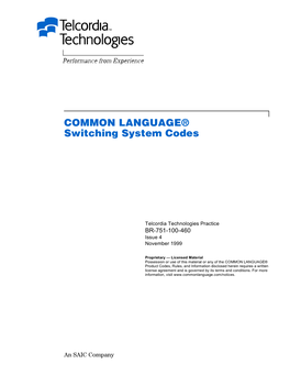 Switching System Codes