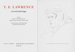 T. E. LAWRENCE in Word and Image