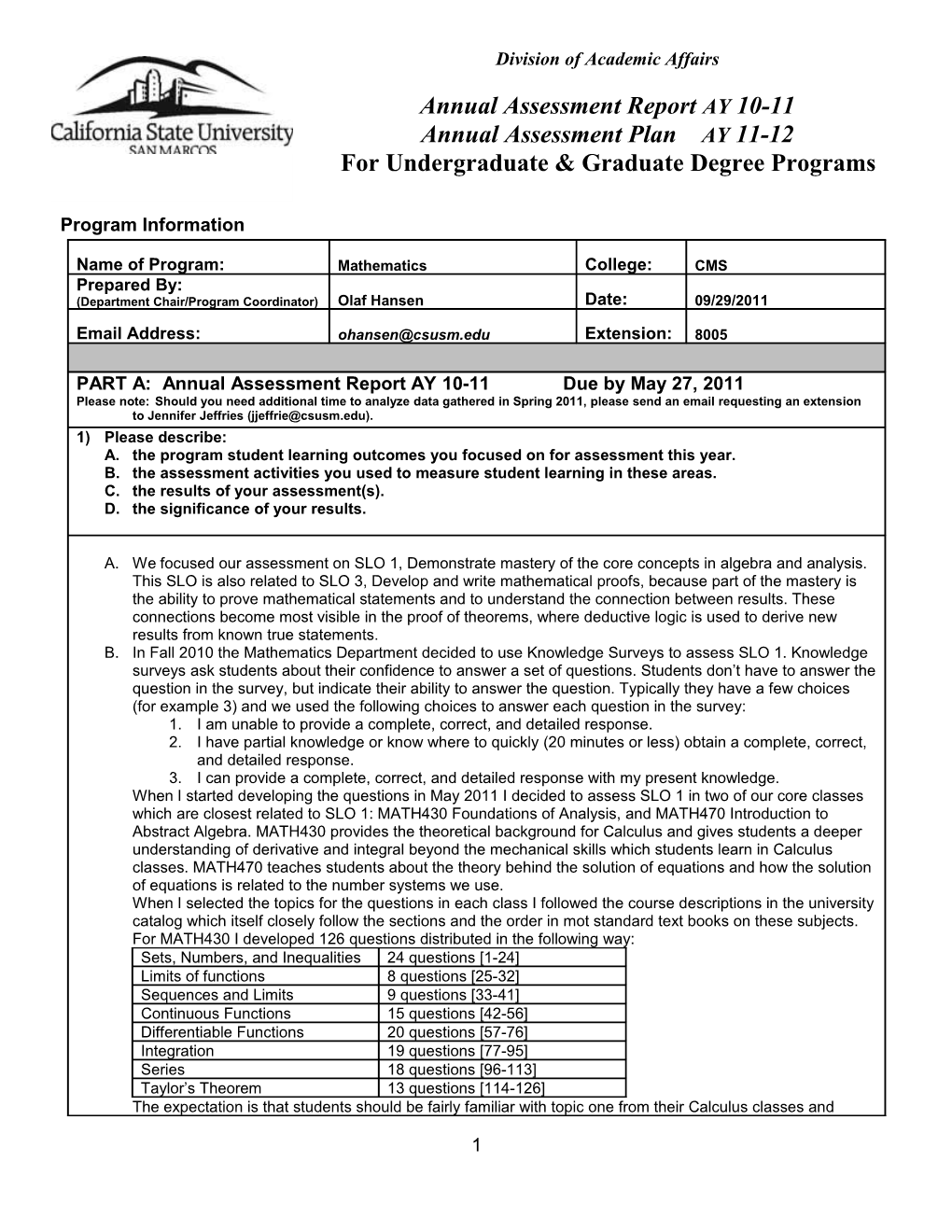 Program Information s2