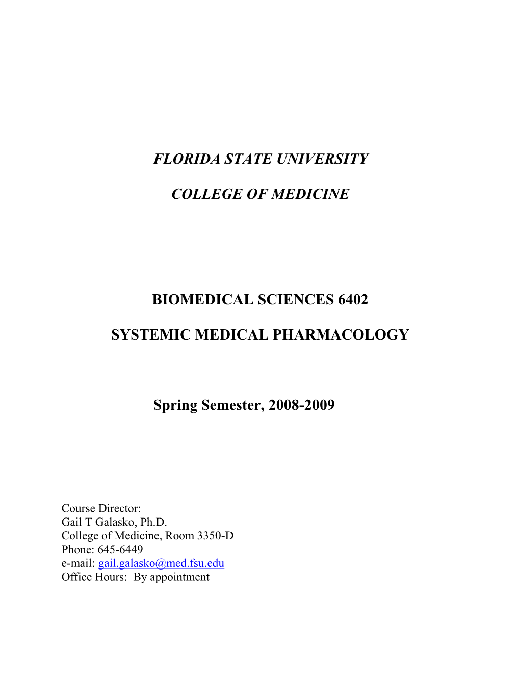 Pharmacology 6401