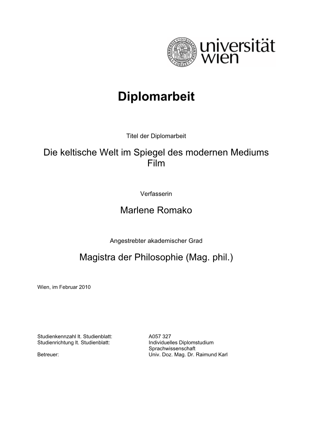 Diplomarbeit