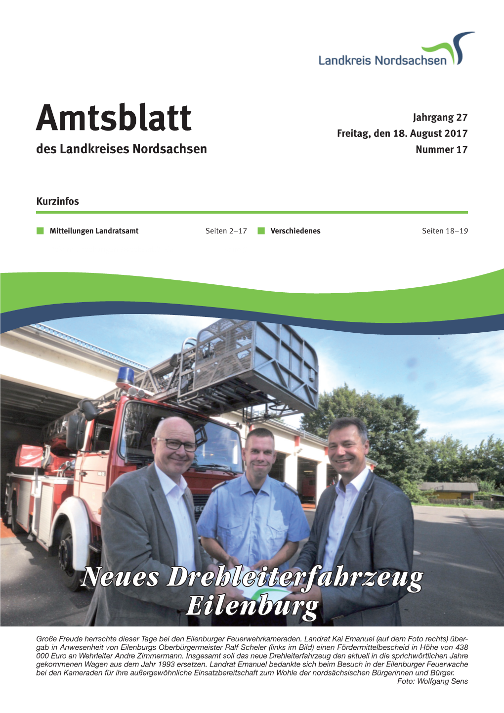 Amtsblatt Des Landkreises Nordsachsen, 18