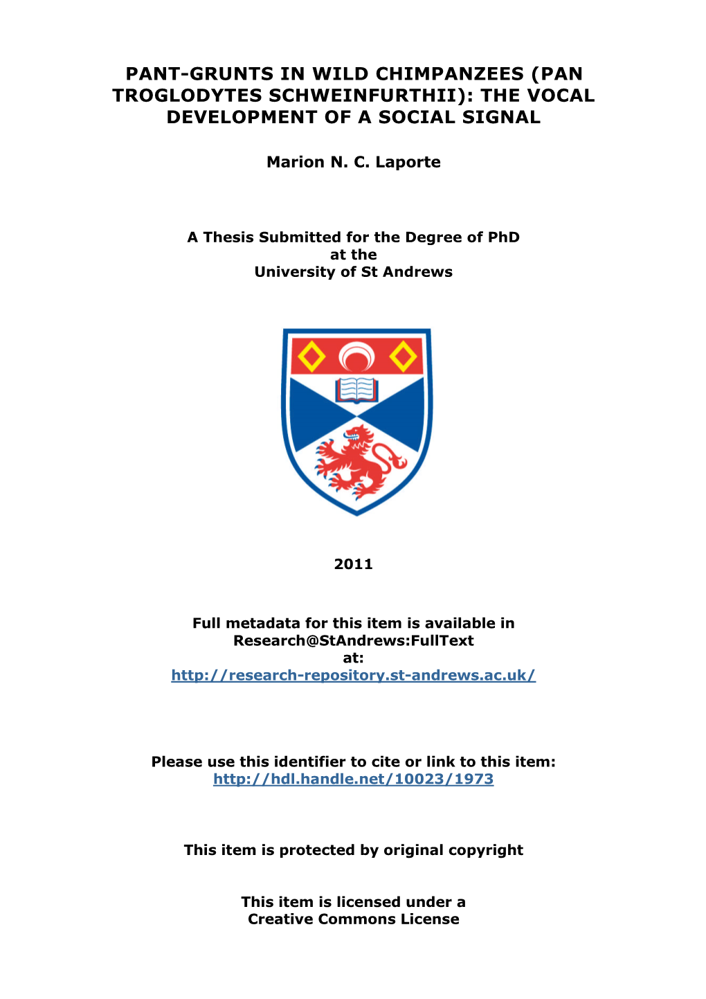 Marion N. C. Laporte Phd Thesis