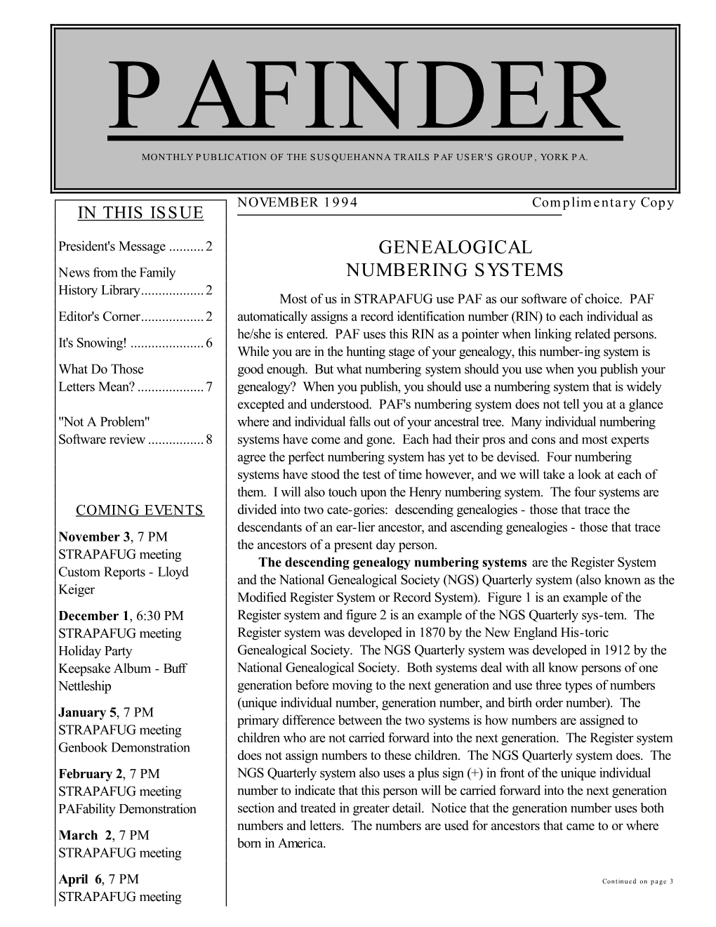 Genealogical Numbering Systems