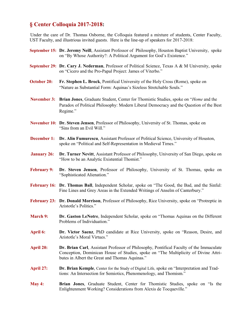 Colloquia 2017-2018