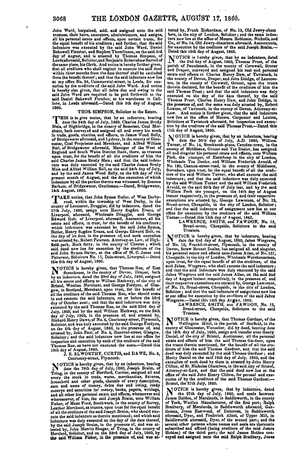 THE LONDON GAZETTE, AUGUST I?