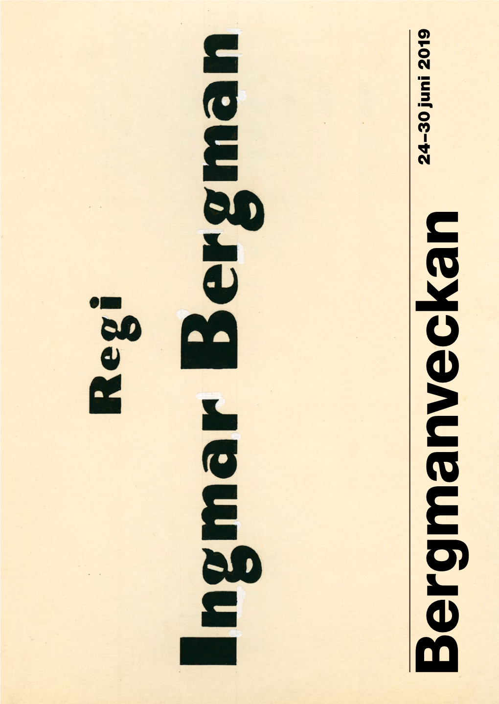 Program Bergmanveckan 2019