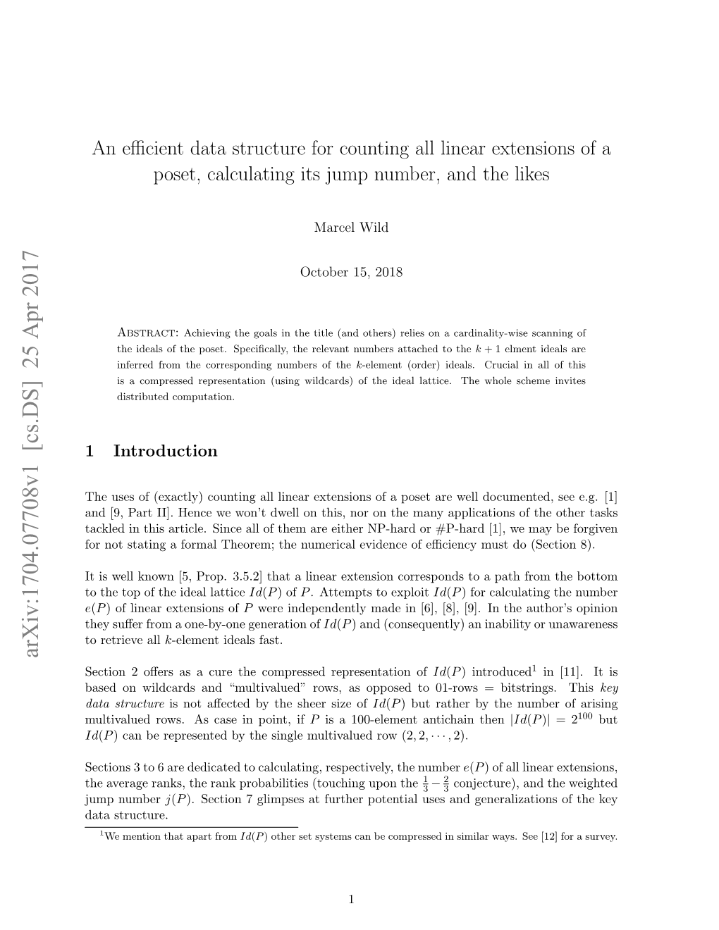 An Efficient Data Structure for Counting All Linear Extensions of a Poset