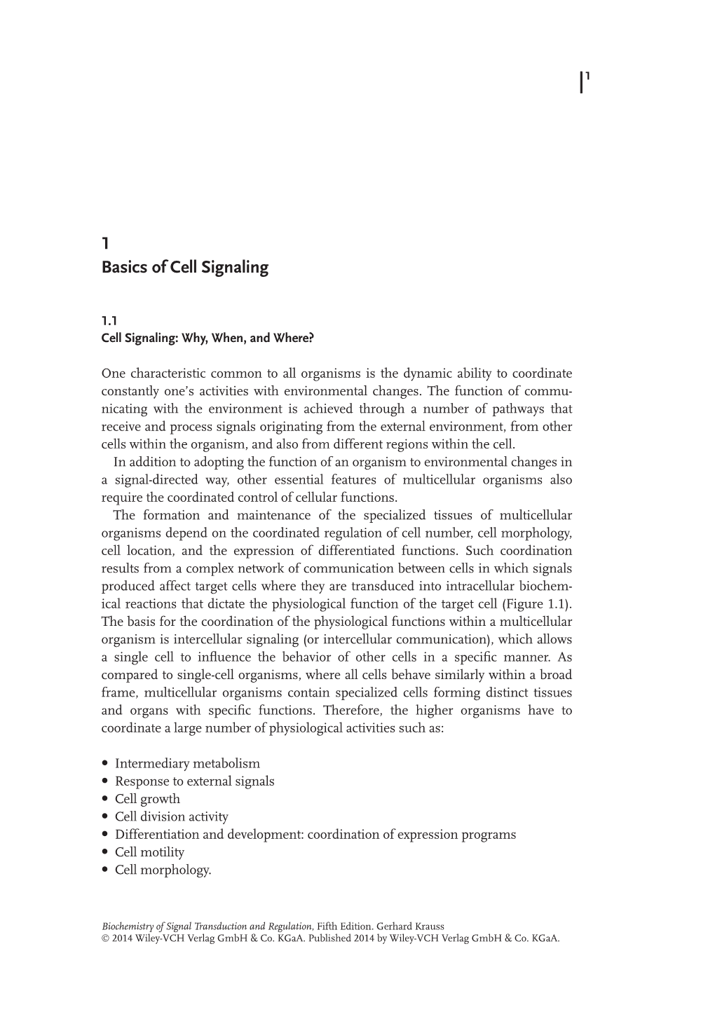 1 Basics of Cell Signaling