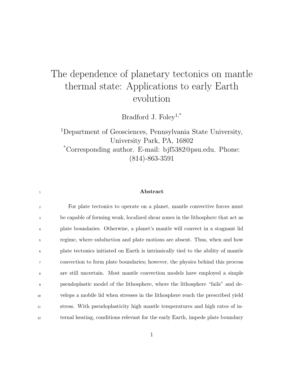 The Dependence of Planetary Tectonics on Mantle Thermal State: Applications to Early Earth Evolution