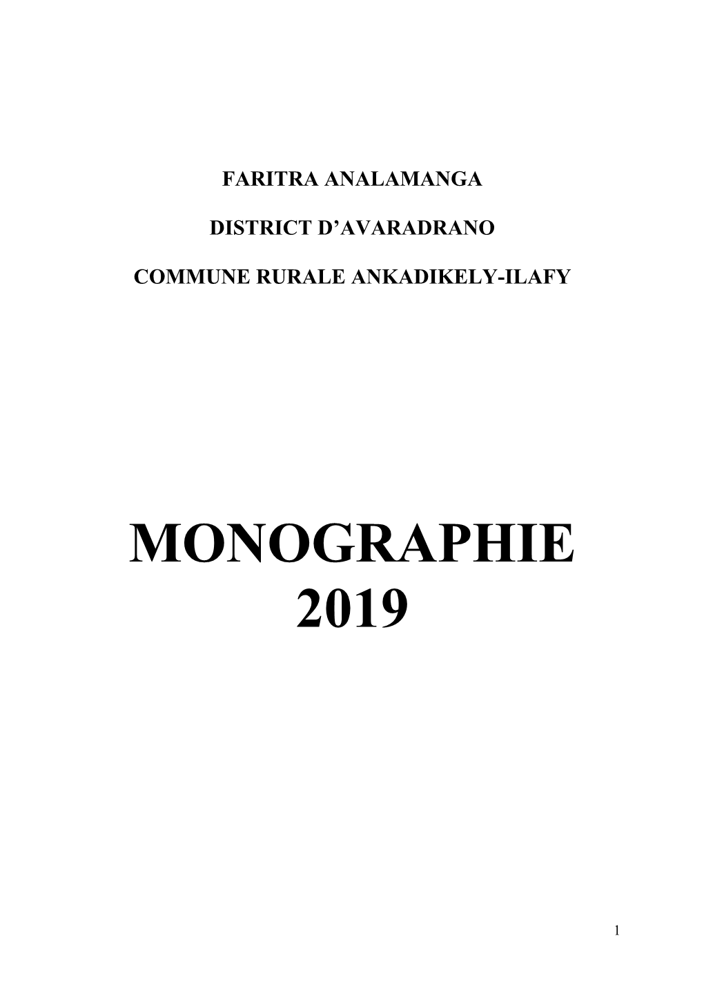 Monographie 2019