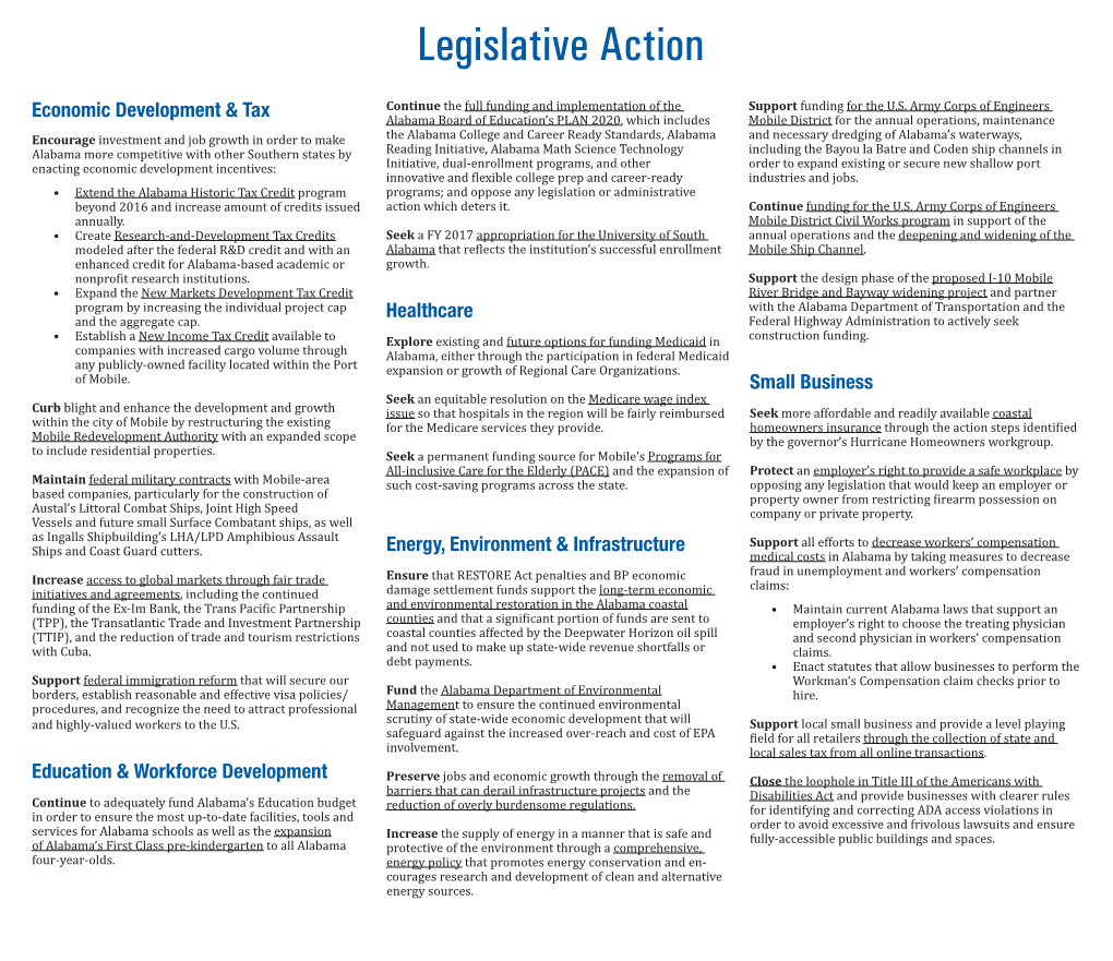 Legislative Action