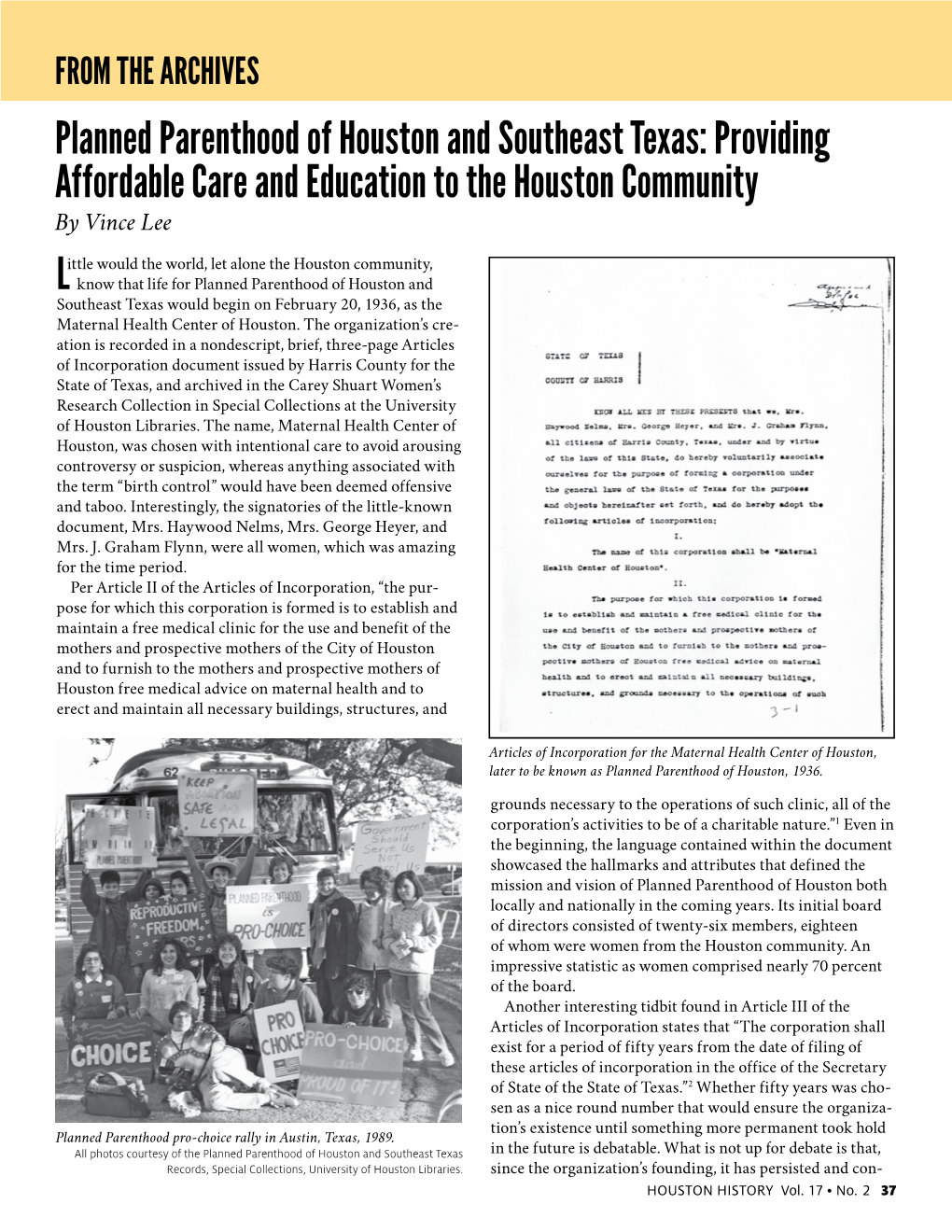 Planned Parenthood of Houston and Southeast Texas: Providing Affordable Care and Education to the Houston Community by Vince Lee